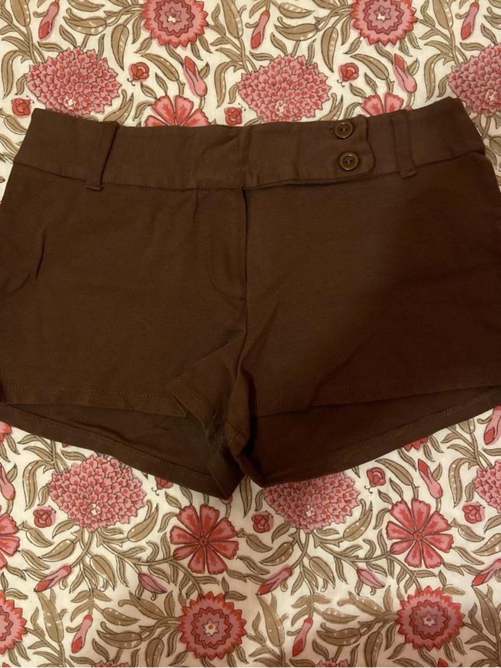 Fashion Nova Brown High-Waist Stretch Shorts